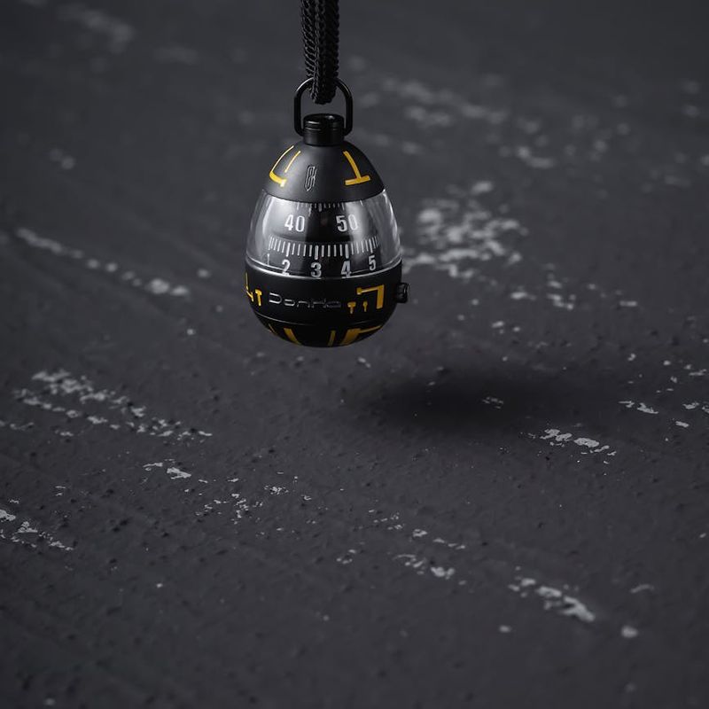 Detailed shot of sports timer on dark background